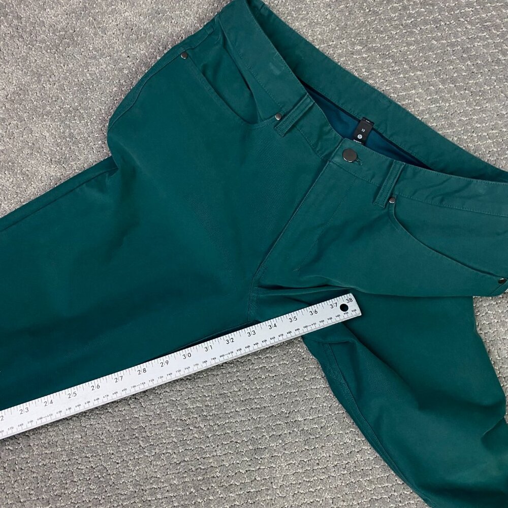Lululemon Slim Fit ABC Pants Men's 33 x 33 Green Jasper Utilitech Chino Stretch - Picture 13 of 14